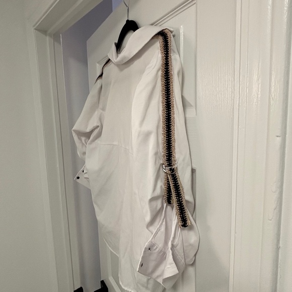 Zara Roll Tab Sleeve Button Up Shirt Size XS - Picture 3 of 4